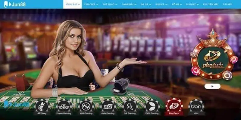 Sảnh casino hấp dẫn có 1-0-2 tại Jun88